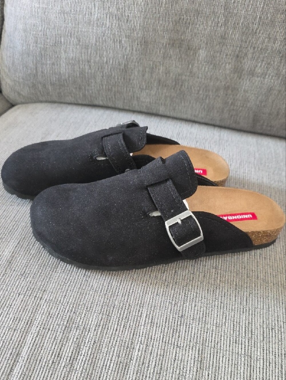 UNIONBAY Womens Black Suede Sawyer Slip-On Clogs With Silver Buckle, New, 8.5. - Picture 14 of 14